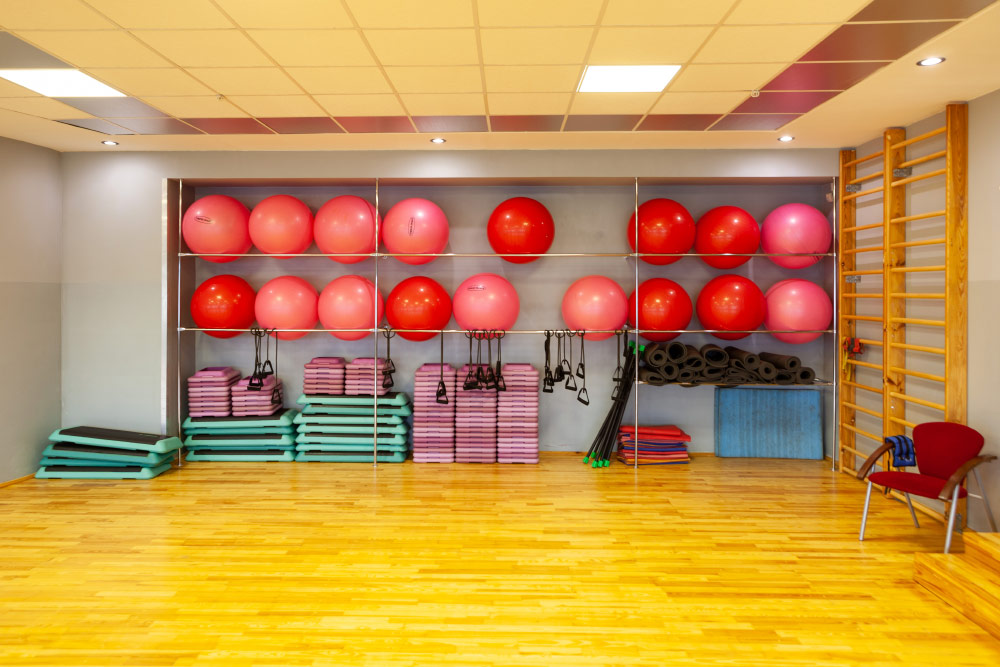 Танцевальный зал в Аквапарке г. Кобрин - инвентарь для занятий
